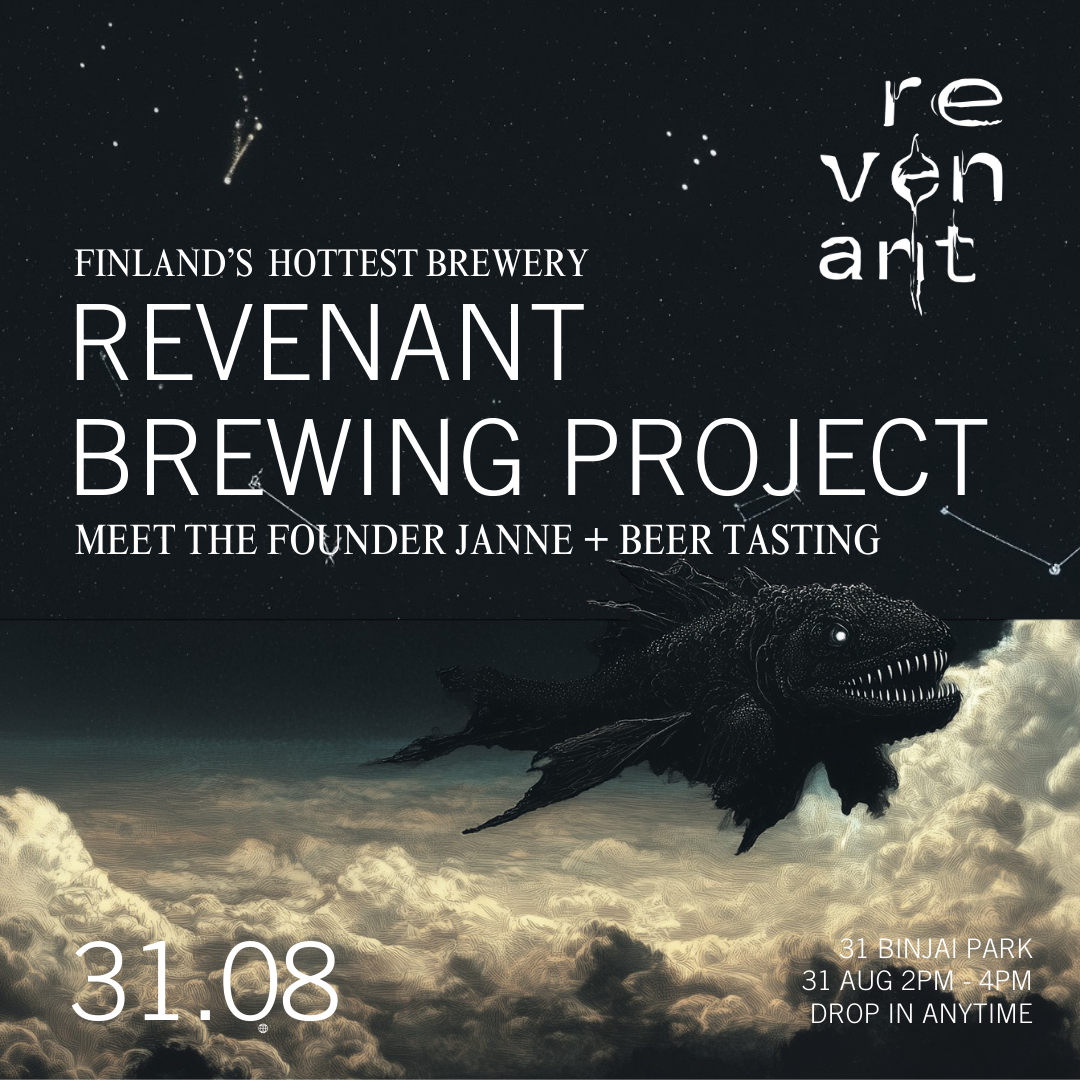 Sun 31 Aug: Revenant Brewing Project - Meet the Founder Janne + Beer Tasting