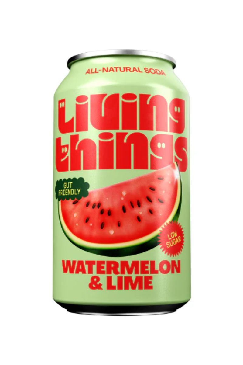 Living Things Watermelon & Lime Prebiotic Soda