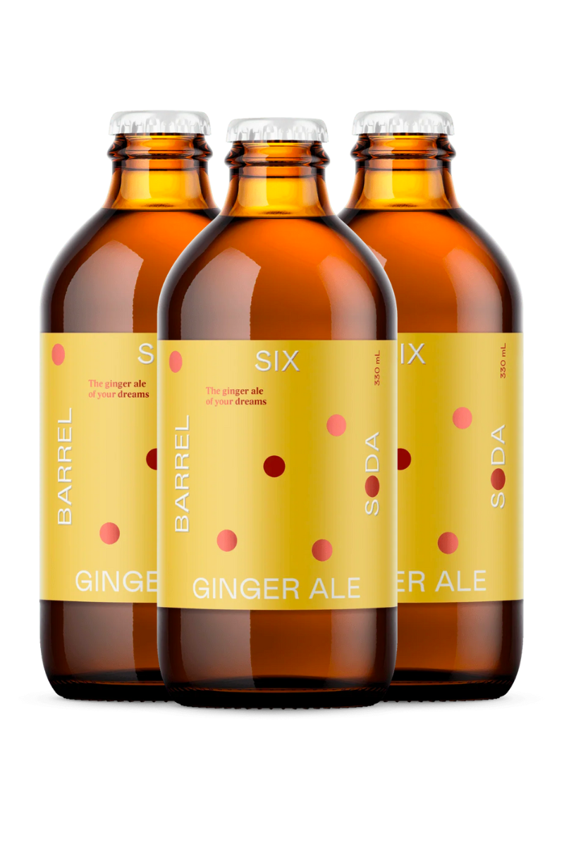 Six Barrel Ginger Ale Soda 3 Pack