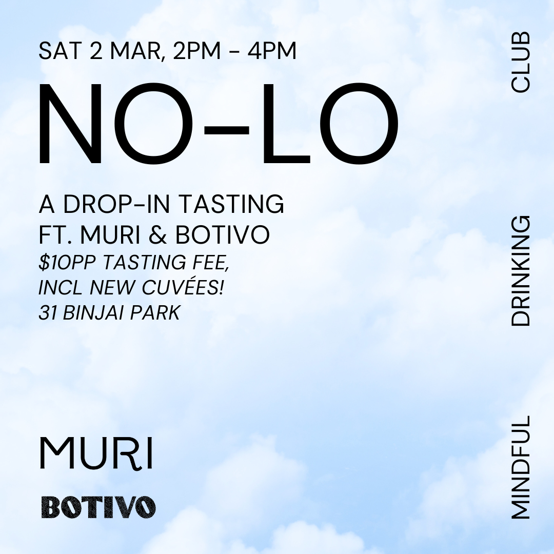 Sat 2 Mar: NO-LO, a Non-Alcoholic Tasting ft. Muri & Botivo