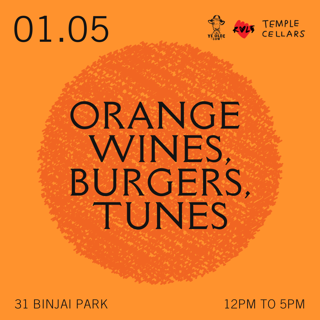 Thu 1 May: Orange Wines, Burgers, Tunes