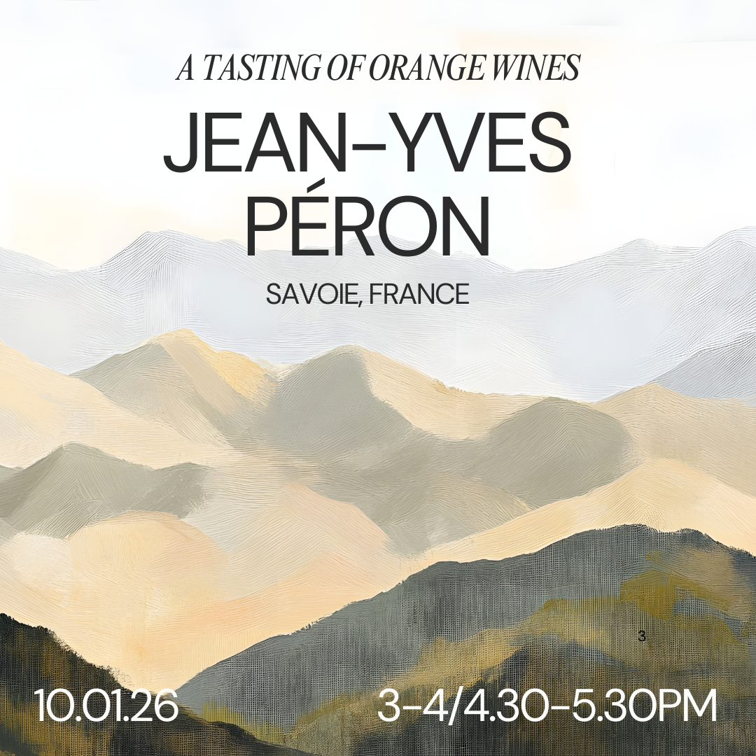 Sat 10 Jan: A Tasting of Orange Wines, ft Jean-Yves Péron (Savoie, FR)