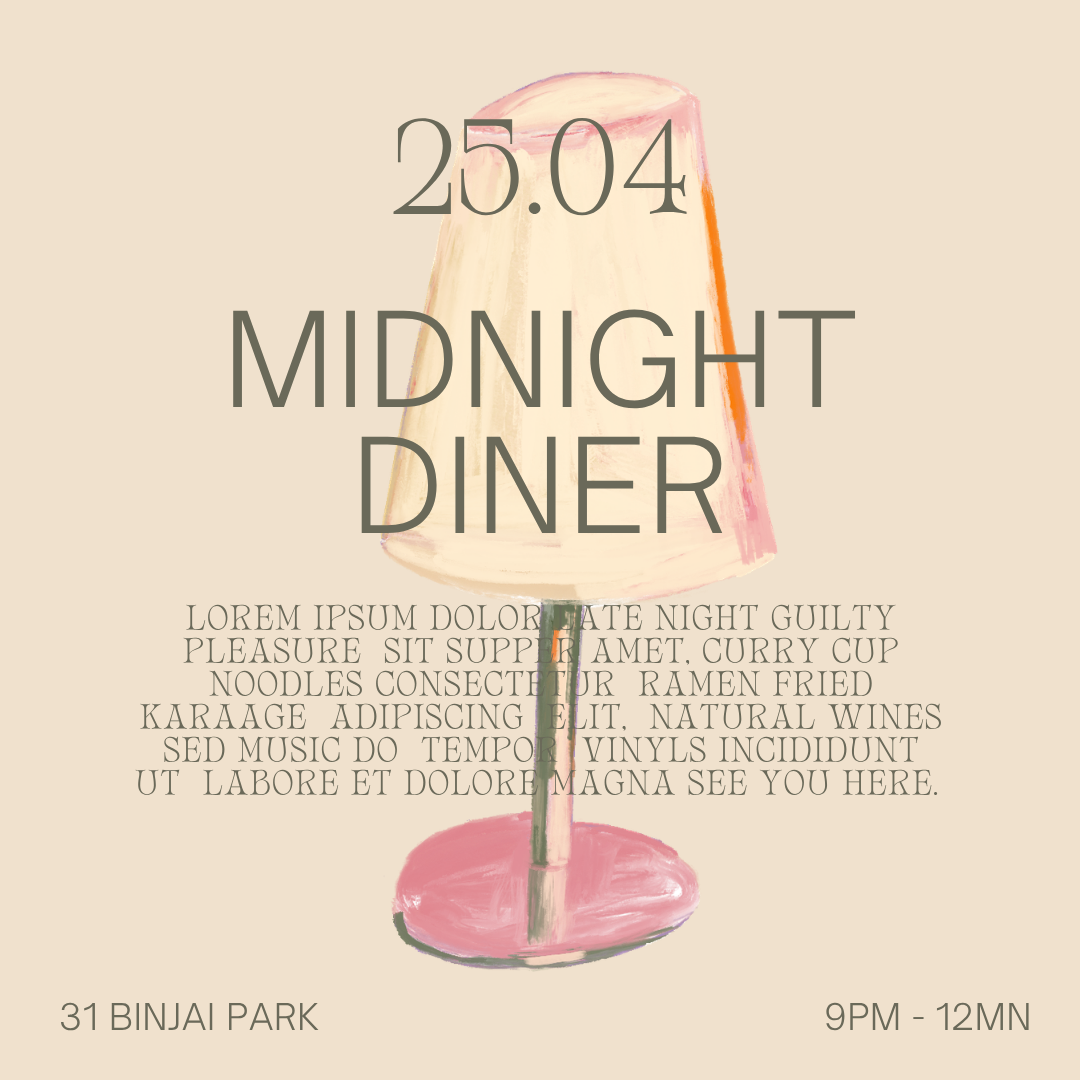 Sat 25 Apr: Midnight Diner