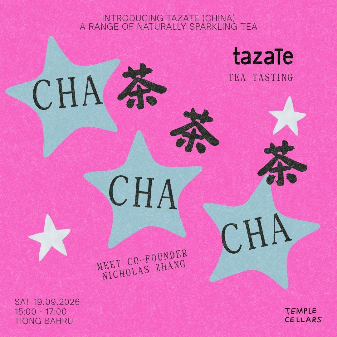 Sat 19 Sep: CHA CHA CHA 茶茶茶: TAZATE Naturally Sparkling Tea (CN)