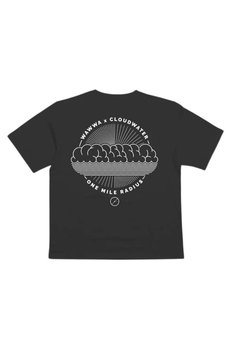 Cloudwater x WAWWA Radius Tee (Black)